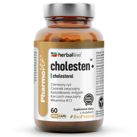 Cholesten Plus cholesterol – Herballine Pharmovit – 60 vege kapsułek