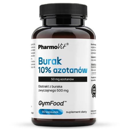 Pharmovit GymFood Burak 10% azotanów – suplement diety dla sportowców – 90 kapsułek