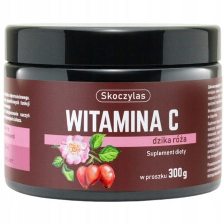 Witamina C Dzika Róża Skoczylas – naturalna witamina C z ekstraktu z owoców dzikiej róży – wsparcie odporności i kolagenu – 300 g