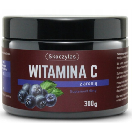 Witamina C z aronią Skoczylas – naturalna witamina C z aronią czarną – wsparcie odporności i kolagenu – 300 g