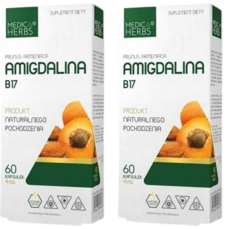 Amigdalina B17 Medica Herbs – ekstrakt z pestek moreli gorzkiej – 60 kapsułek