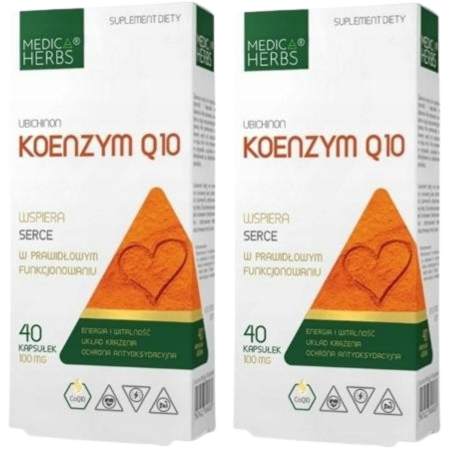 Koenzym Q10 Ubichinon Medica Herbs – wsparcie serca i energii – 40 kapsułek