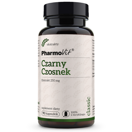czarny czosnek pharmovit – ekstrakt 4:1 – wsparcie odporności i wątroby – 90 kapsułek