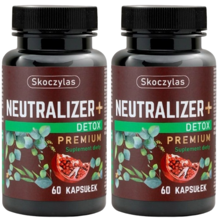 Skoczylas NEUTRALIZER DETOX kwas alfa-liponowy, astaksantyna i beta-glukan 60 kapsułek – suplement diety wspierający detoksykację organizmu i ochronę komórek przed stresem oksydacyjnym.