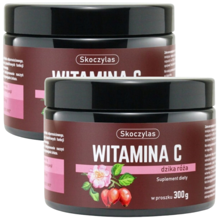 Witamina C Dzika Róża Skoczylas – naturalna witamina C z ekstraktu z owoców dzikiej róży – wsparcie odporności i kolagenu – 300 g