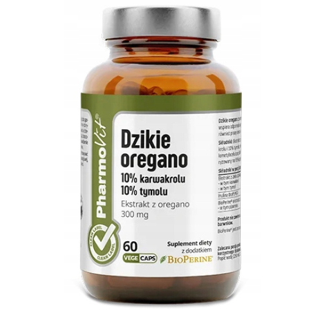 Dzikie oregano Clean Label Pharmovit – suplement na odporność 60 kapsułek