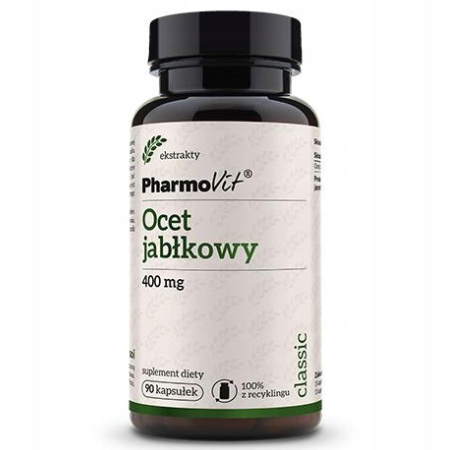 Ocet jabłkowy 400 mg Pharmovit – suplement diety w kapsułkach, 90 kapsułek