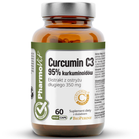 Curcumin C3 95% kurkuminoidów Clean Label Pharmovit kapsułki VEGE