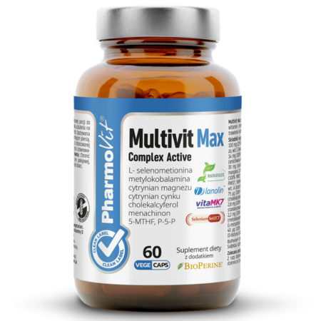 Multivit Max Complex Active Clean Label Pharmovit 60 kapsułek vege