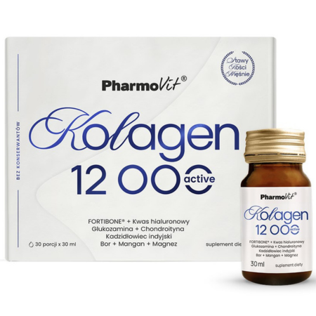 Kolagen 12 000 Active FORTIBONE Pharmovit płyn 30x30 ml