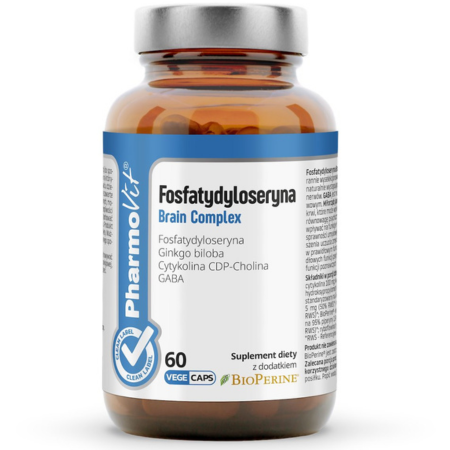 Fosfatydyloseryna Brain Complex 60 kapsułek Pharmovit – suplement Clean Label wspierający pamięć i koncentrację