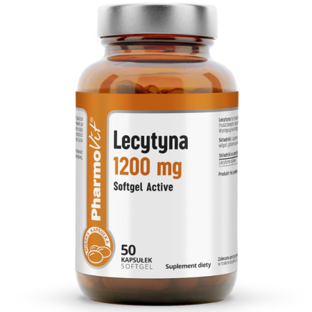 Lecytyna 1200 mg Softgel Active 50 kapsułek Pharmovit – suplement Clean Label z lecytyną sojową