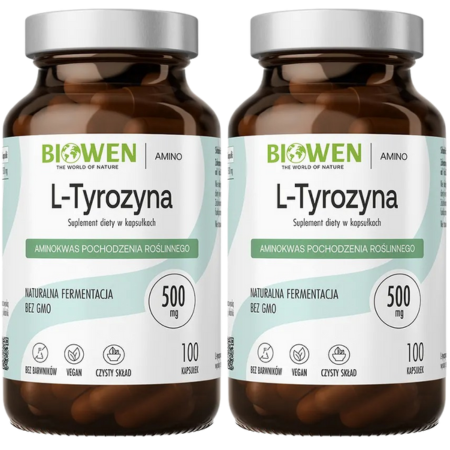 2 x L-Tyrozyna 500 mg Biowen – suplement diety w kapsułkach VEGE