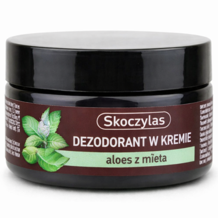 Naturalny dezodorant w kremie aloes i mięta bez soli aluminium Skoczylas 60 ml