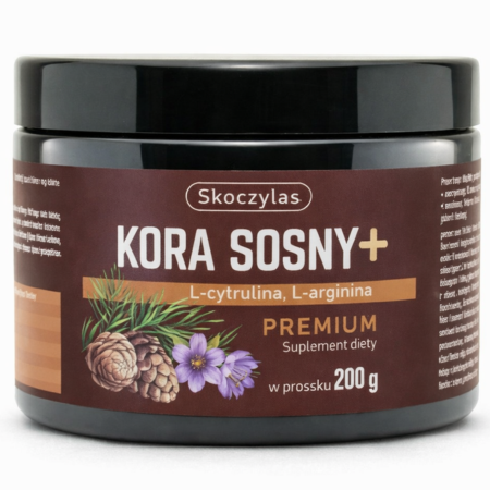 Kora Sosny PREMIUM Skoczylas z L-cytruliną, L-argininą i szafranem – suplement diety 200 g
