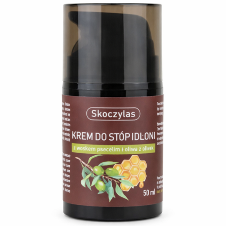 Skoczylas Krem do stóp i dłoni z woskiem pszczelim i oliwą z oliwek 50 ml – odżywczy krem regenerujący do pielęgnacji suchej i popękanej skóry dłoni oraz stóp.          Zapytaj ChatGPT