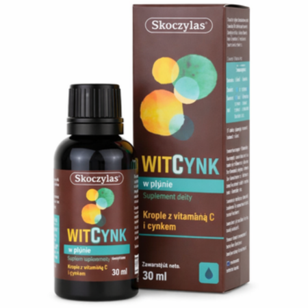 Skoczylas WITCYNK 30 ml – płynna witamina C i cynk w synergicznej formule wspierającej odporność, skórę i ochronę antyoksydacyjną