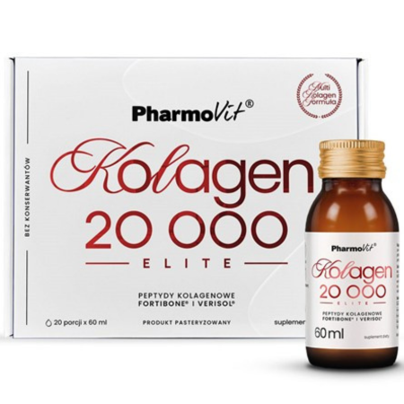 Pharmovit Kolagen 20 000 ELITE 20x60 ml FORTIBONE VERISOL witamina C