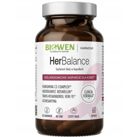 Biowen HerBalance 60 kapsułek kompleks wsparcia dla kobiet Clinical Formula