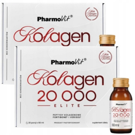 Pharmovit Kolagen 20 000 ELITE 20x60 ml FORTIBONE VERISOL witamina C