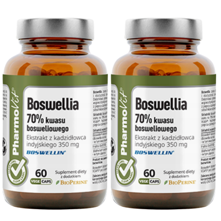Boswellia 70% kwasu bosweliowego Clean Label Pharmovit – wsparcie dla stawów, kości, serca i trawienia – 60 kapsułek Vege
