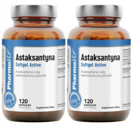 Astaksantyna Softgel Active Clean Label Pharmovit 120 kapsułek