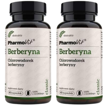 Pharmovit Berberyna Chlorowodorek Berberyny 388 mg – suplement diety – 60 kapsułek