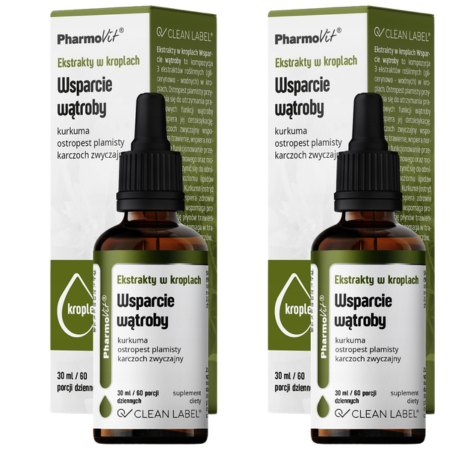 Pharmovit Wsparcie Wątroby ekstrakty w kroplach suplement diety