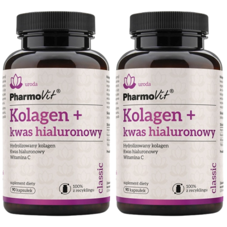 Pharmovit Kolagen + Kwas Hialuronowy – kapsułki z kolagenem i witaminą C