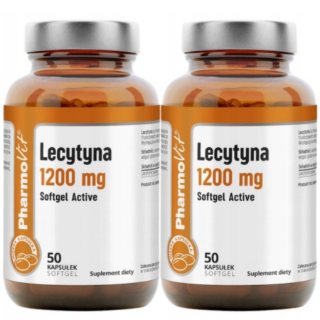 Lecytyna 1200 mg Softgel Active 50 kapsułek Pharmovit – suplement Clean Label z lecytyną sojową