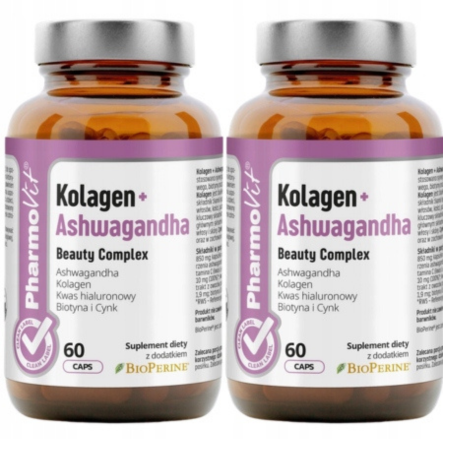 Pharmovit Kolagen + Ashwagandha Beauty Complex 60 kapsułek suplement diety