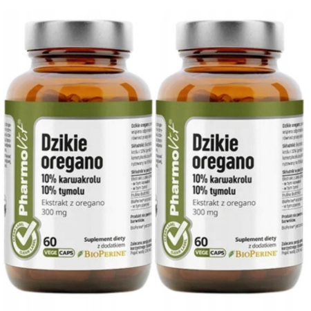 Dzikie oregano Clean Label Pharmovit – suplement na odporność 60 kapsułek