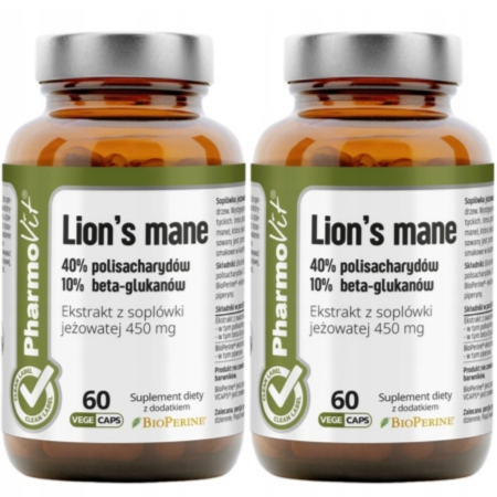 Pharmovit Soplówka Jeżowata Lion’s Mane – kapsułki VEGE 60 sztuk