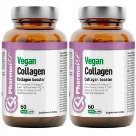 Vegan Collagen – kolagen roślinny z witaminami, minerałami, kwasem hialuronowym i koenzymem Q10, 60 kapsułek, zdroweodzywki.pl