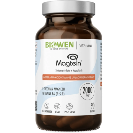 Biowen Treonian Magnezu Magtein® + aktywna witamina B6 P-5-P 90 kapsułek