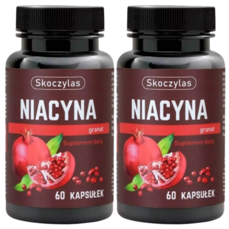 Skoczylas Niacyna z Granatem – zestaw 2 × 60 kapsułek