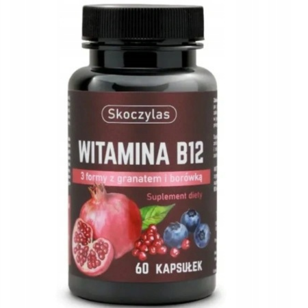 Skoczylas Witamina B12 3 Formy z Granatem i Borówką 60 kapsułek suplement diety
