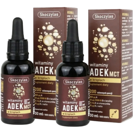 Skoczylas ADEK MCT w kroplach – zestaw 2 × 30 ml