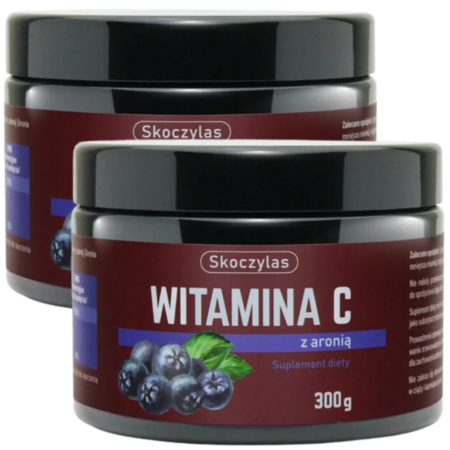 Witamina C z aronią Skoczylas – naturalna witamina C z aronią czarną – wsparcie odporności i kolagenu – 300 g