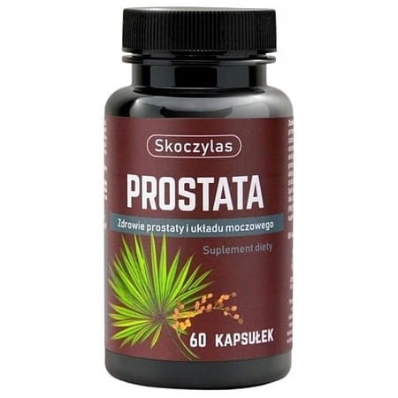 Skoczylas Prostata – suplement diety wspierający zdrowie prostaty z wyciągiem z palmy sabałowej, pestek dyni i likopenu, 60 kapsułek.