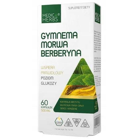 Gymnema Morwa Berberyna Medica Herbs – suplement diety w kapsułkach