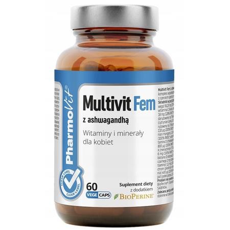 Multivit Fem z ashwagandhą Pharmovit – suplement diety dla kobiet 60 kapsułek
