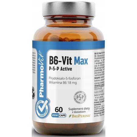 B6-Vit Max P-5-P Active Pharmovit – aktywna witamina B6 18 mg w kapsułkach