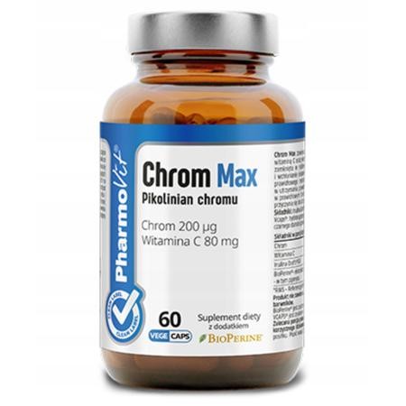 Chrom Max Pharmovit 200 µg chromu kapsułki vege Clean Label
