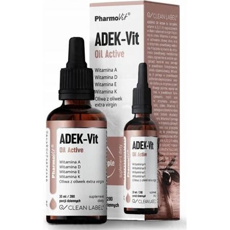 Pharmovit ADEK-Vit Oil Active – witaminy A D E K2 MK-7 w kroplach