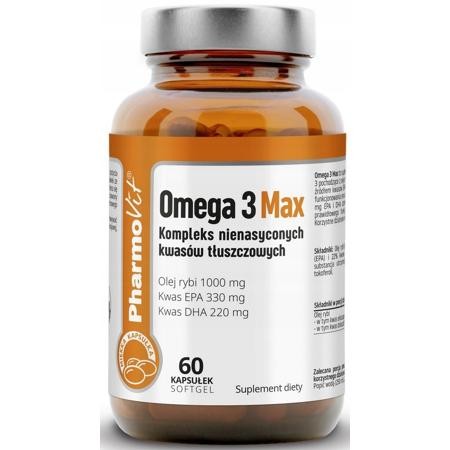 Omega 3 Max Pharmovit 1000 mg EPA DHA kapsułki suplement diety