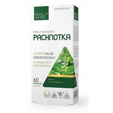 Pachnotka 500 mg 60 kapsułek Medica Herbs – suplement diety z ekstraktem Perilla frutescens