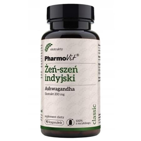 Pharmovit Żeń-szeń Indyjski – ashwagandha ekstrakt 20:1 w kapsułkach