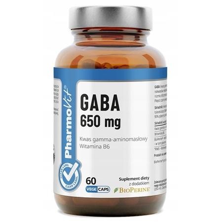 GABA 650 mg + Witamina B6 + BioPerine® – Pharmovit – suplement na sen i układ nerwowy