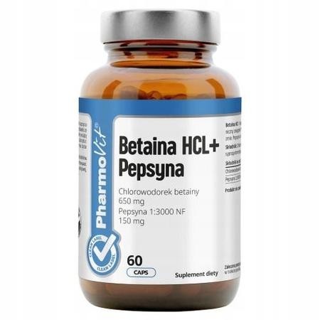 Betaina HCl + Pepsyna 650 mg 60 kapsułek Pharmovit suplement diety